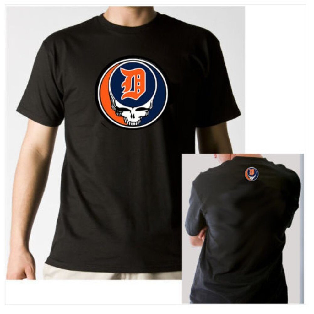 KFunk Grateful Dead Detroit Tigers Stealie Parody Steal Your Base T-shirt NWT
